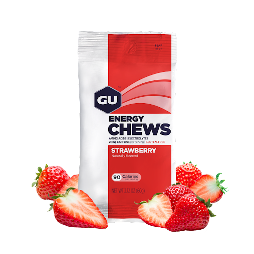 Gomas Gu Energizantes Fresa 20mg Cafeína Sachet x 60 gr