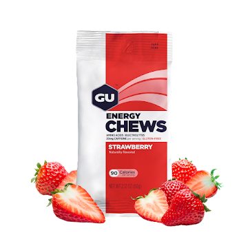 Gomas Gu Energizantes Fresa 20mg Cafeína Sachet x 60 gr  