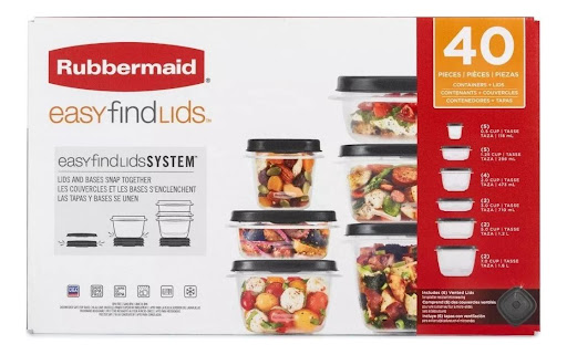 Set De Recipientes Con Tapa Distintos Tamaños Gris Easy Find Rubbermaid x20 RUBBERMAID Caja x 20 DESCRIPCIÓN DEL PRODUCTOAlmacene fácilmente los alimentos y minimice el desorden en la cocina con los recipientes de almacenamiento de alimentos Rubbermaid® con EasyFindLids™. Estos recipientes para p