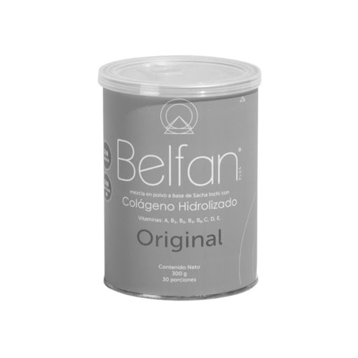 Colágeno Hidrolizado Belfan Original x 300g Belfan Tarro x 1 ¿Quieres consumir un colágeno que no te altere el sabor de las comidas o bebidas o que no te interfiera con el proceso de depilación láser? 

Mezcla funcional de Sacha Inchi y péptidos de colágeno hid