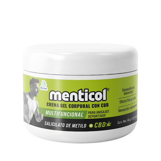 Crema Gel Corporal Menticol Bivien Con Cbd Multifuncional Tarro x 60 Gr