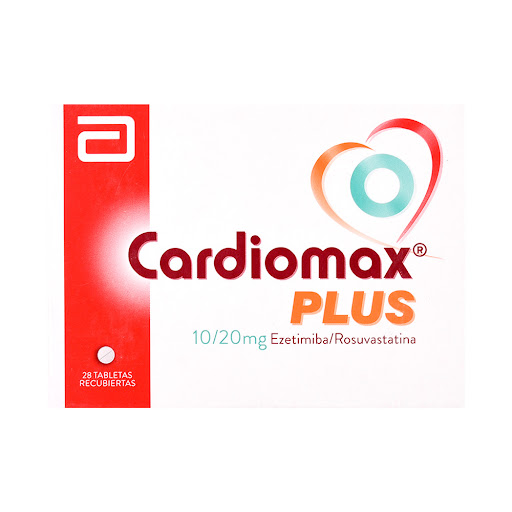 Cardiomax Plus Ezetimiba + Rosuvastatina 10mg/20mg Abbott Caja x 28 Tabletas