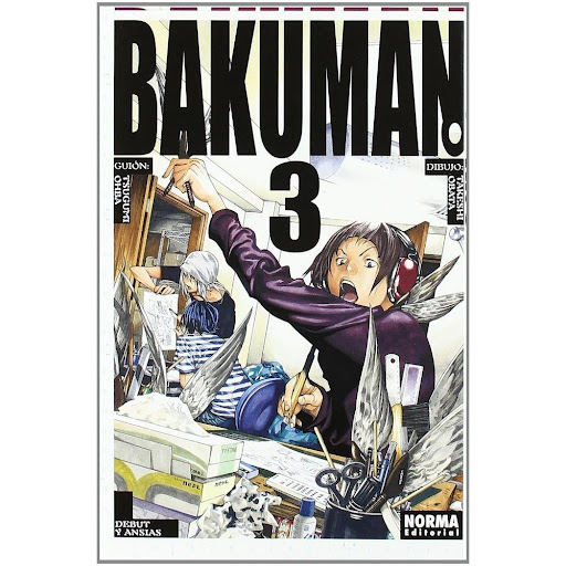 Bakuman No. 3 Editorial Norma Libro x 1.0 BAKUMAN. 3   Autores:Takeshi Obata, Tsugumi Ohba  Colecciones:CÓMIC MANGA  Editoriales:NORMA Editorial  Series:BAKUMAN   ¡SIGUE DISFRUTANDO DE OBHA Y OBATA, EL MEJOR TÁNDEM DE MANGAKAS DE NUESTROS TIE