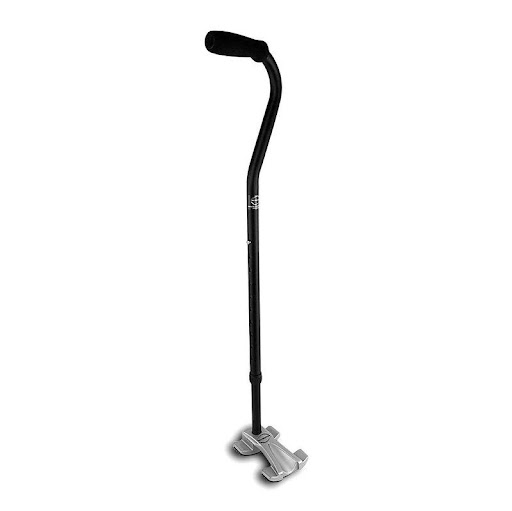 Bastón Quad Tru-Motion Black Small RECOVERY Individual x 1 Bastón Tru Motion con tecnología patentada. Elaborado en aluminio. Graduable en altura. Mango acolchado.