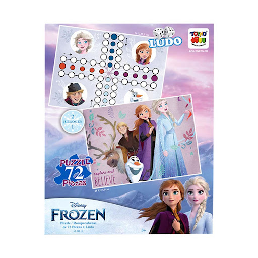 Juego de Mesa Ludo Frozen 2 en 1 Caja x 72 Piezas 