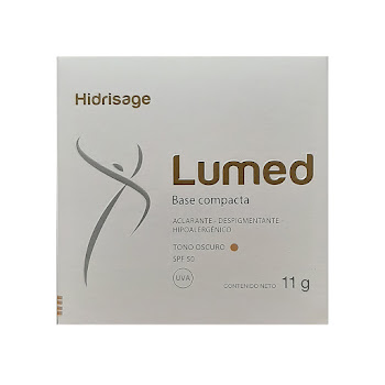 **Base Compacta Lumed Tono Oscuro Hidrisage Estuche x 11 Grs  