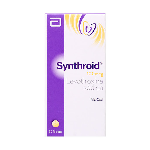Synthroid Levotiroxina Sódica 100 mcg Abbott Caja x 90 Tabletas