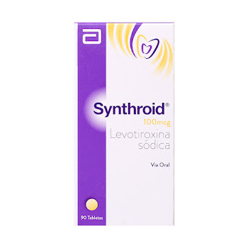 Synthroid Levotiroxina Sódica 100 mcg Abbott Caja x 90 Tabletas  