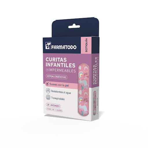 Curitas Infantiles Impermeables Para Niñas Farmatodo x 20 Unds