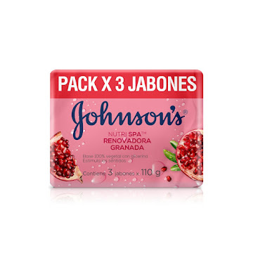 Jabón Johnson’s En Barra Renovadora Granada Tripack x 125 gr  