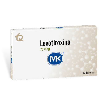 Levotiroxina 75 mcg MK Caja x 30 Tabletas  