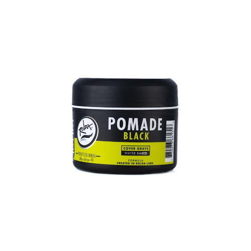 Pomada  Black- Fijación media- Rolda - Matiza canas - 150g Rolda Frasco x 1 Pomade Black (Cover Grays) moldea el peinado y cubre temporalmente las canas. Su fórmula base agua resalta el brillo del cabello oscuro, ofrece fijación media y un acabado natural sin sensación grasos