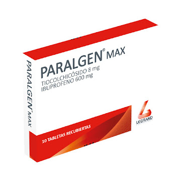 Paralgen Max Tiocolchicosido + Ibuprofeno 8mg/600mg Legrand Caja x 10 Tabletas  