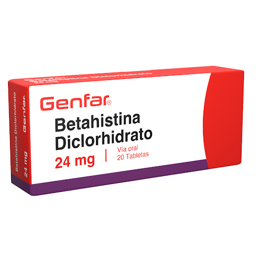 Betahistina Diclorhidrato 24 mg Genfar Caja x 20 Tabletas