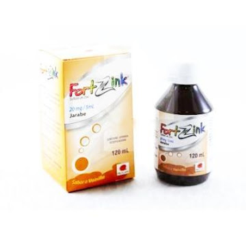 **Fort Zink Vainilla 20Mg Jarabe Frasco x120Ml. Procaps Sulfato De Zinc   