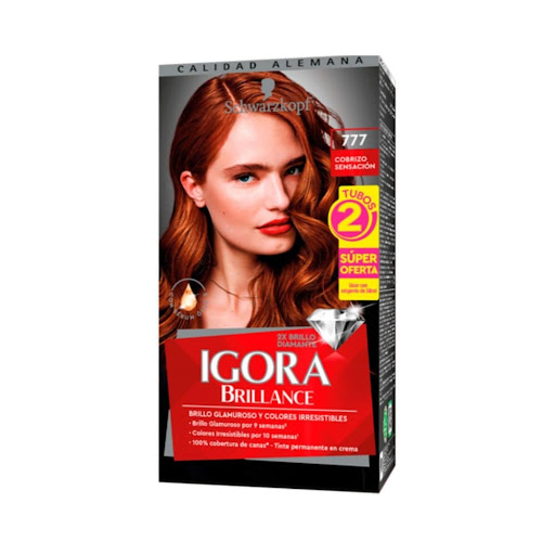 Tinte Igora Brillance 777 Cobrizo Sensación Caja x 1 und