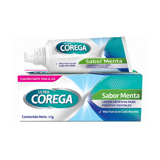 Crema Fijadora Corega para Prótesis Dentales Sabor Menta x 40 gr