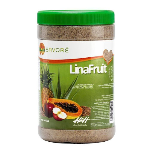 Linaza con frutas deshidratadas en polvo y Psyllium Savorē LinaFruit 800 Gr Savoré 800 gr x 1 Savorē LinaFruit es una mezcla excepcional de fibras naturales diseñada para optimizar tu salud digestiva y promover un bienestar integral. Esta fórmula única combina los beneficios de la linaza dorad
