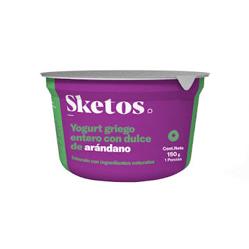 Yogurt Griego Sketos Entero Con Dulce De Arándano Frasco x 150 gr  