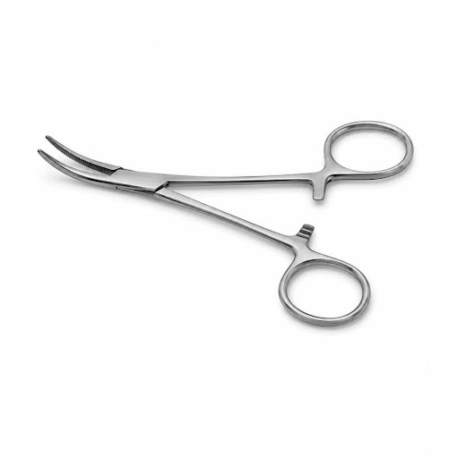 PINZA MOSQUITO CURVA 12.5 CM AMALGADENT bolsa x 1