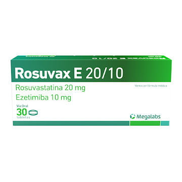 Rosuvax E Rosuvastatina + Ezetimiba 20mg/10mg Garmisch Caja x 30 Tabletas  