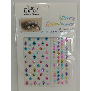 Sticker Gemas para Decoración Facial Engol Surtido x 1 und  