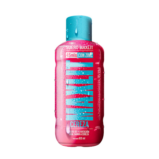 Suero de Hidratación Maxlit 45meq Sabor Cereza Frasco x 625 ml