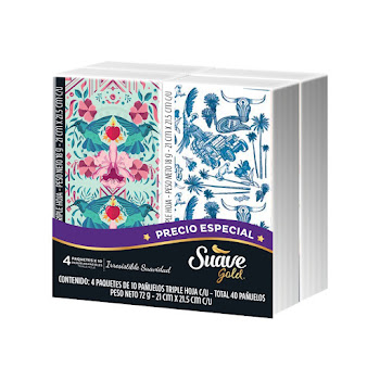 Toallas Faciales Suave   Gold Bolsillo Triple Hoja 4 x 10 Unidades  