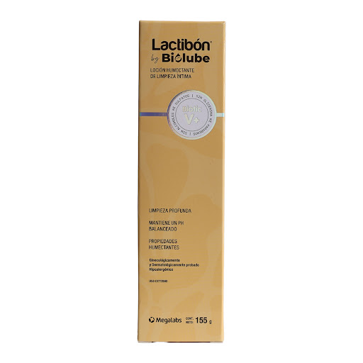Loción Humectante Lactibon By Biolube  De Limpieza Íntima Caja x 155 g