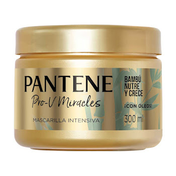 Mascarilla Intensiva Pantene Pro-V Miracles Tratamiento Capilar Bambú Nutre y Crece Frasco x 300 ml  
