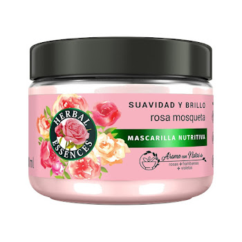 Mascarilla Capilar Herbal Essences Suavidad Y Brillo Rosa Mosqueta Frasco 300 x ml  