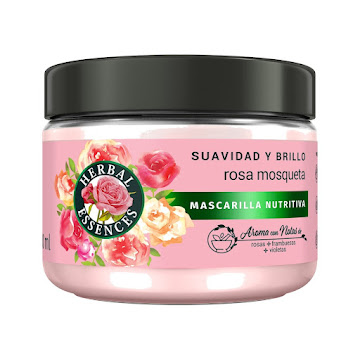 Mascarilla Capilar Herbal Essences Suavidad Y Brillo Rosa Mosqueta Frasco 300 x ml  