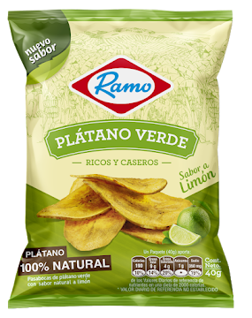 PASABOCAS RAMO PLÁTANO   VERDE LIMON X40G.  