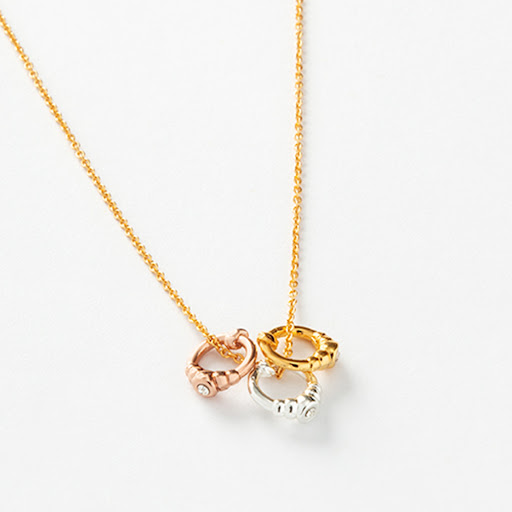 Collar Entrelazos Luz Oro x 1 und