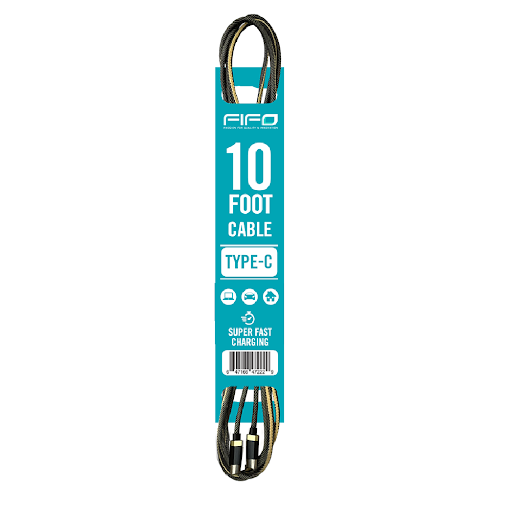Cable Cargador Fifo   Rápido Tipo C 3 mts x 1 und