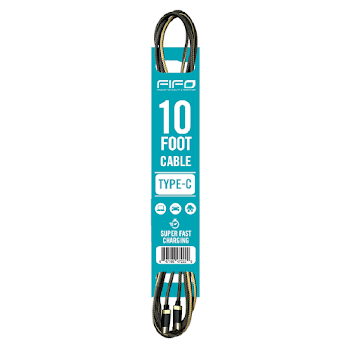 Cable Cargador Fifo   Rápido Tipo C 3 mts x 1 und  