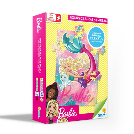 Juegos de mesa Rompecabezas x 55 Piezas Barbie Ronda Ronda Caja x 1