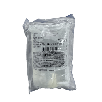 Dextrosa 5% Cloruro de Sodio 0,9% Baxter Bolsa x 500 ml  