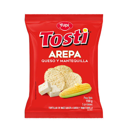 Pasabocas Yupi Tosti Arepa x 150 gr