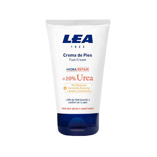 LEA Crema Reparadora de Pies 10% Urea LEA Frasco x 1 Crema de Pies con Urea-Lactato y Glicerina, equilibra el nivel de hidratación de la epidermis reparando y recuperando la elasticidad de pies secos y talones agrietados. Testado dermatológicamente