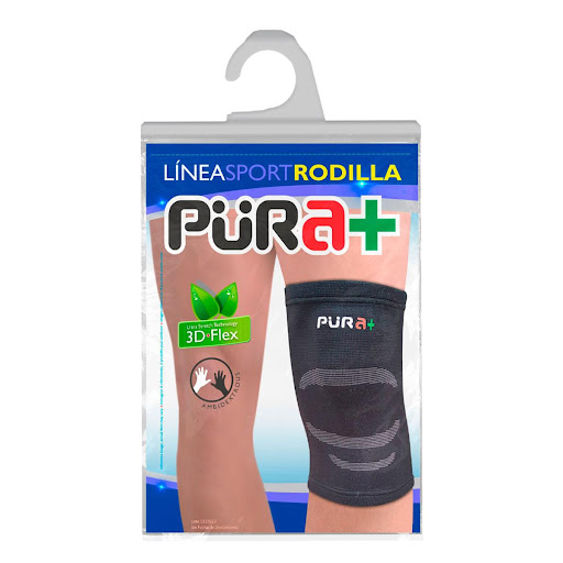 2518 RODILLERA DEPORTIVA LATEX S-M PURA  x 1 Diseñada para brindar compresión, soporte y estabilidad a la articulación de la rodilla durante la actividad física. Su tejido elástico con tecnología de ajuste evita deslizamientos, mejora la circula