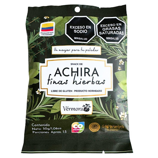 Sixpack Achira Finas Hierbas  Vérmora 30gr x 6 und Sixpack de achiras finas hierbas a base de queso VÉRMORA, elaboradas a base de harina de sagú, libre de gluten y horneada. Úsalo como snack o topping para tus mejores preparaciones