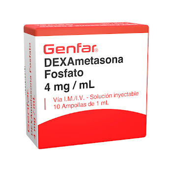 Dexametasona 4 mg Genfar Caja x 10 Ampollas  