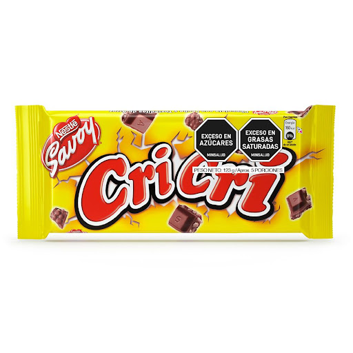 Chocolate Cricri Savoy Paquete x 123 gr