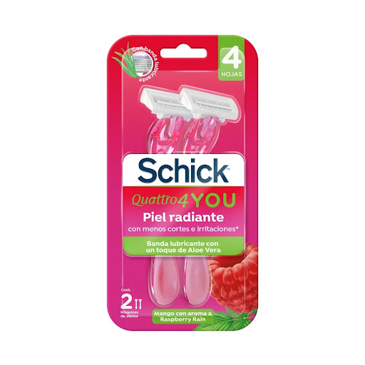 Máquina De Afeitar Schick Quattro You Raspberry Blister x 2 und