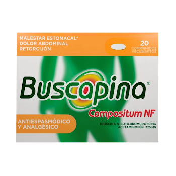 Buscapina Compositum NF N-Butilbromuro de Hioscina + Acetaminofen 10/mg/325mg Caja x 20 Comprimidos  