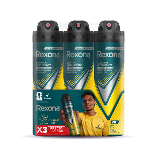Tripack Rexona control Inteligente V8 Fifa Paquete x 3 und