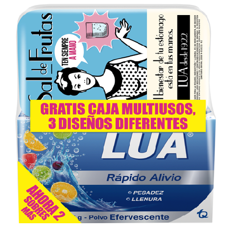 //Oft Sal De Frutas Lua Caja X 10 Sobres Gratis Caja Metalica 