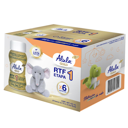 Formula Infantil Liquida Alula Gold RTF Etapa 1 De 0 A 6 Meses Pack x 420 ml