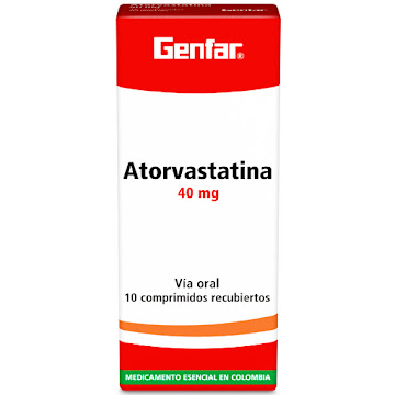 **Atorvastatina Genfar 40Mg Comprimidos Caja X10Com.                      